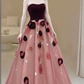 Robe de bal de princesse bustier à volants en satin long, robe de soirée C8117