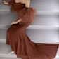 Robe de bal de princesse bustier à volants en satin long, robe de soirée C8117