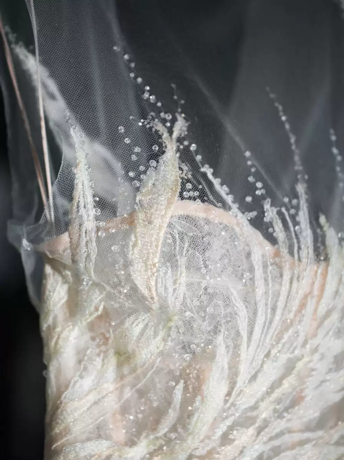 Superbe robe de mariée sirène bustier en satin et tulle, longue et en dentelle, C4563