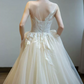 Superbe robe de mariée sirène bustier en satin et tulle, longue et en dentelle, C4563