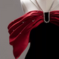 Vintage Halter Neck Black Prom Dress Pearls Evening Dress C8959