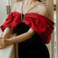 Vintage Halter Neck Black Prom Dress Pearls Evening Dress C8959
