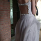 Robe de bal de princesse bustier à volants en satin long, robe de soirée C8117