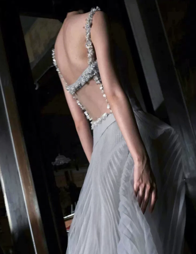 Robe de bal de princesse bustier à volants en satin long, robe de soirée C8117