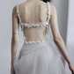 Robe de bal de princesse bustier à volants en satin long, robe de soirée C8117