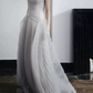 Robe de bal de princesse bustier à volants en satin long, robe de soirée C8117