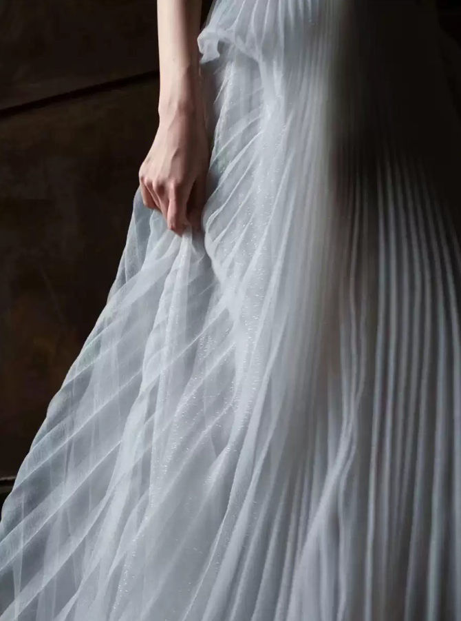 Robe de bal de princesse bustier à volants en satin long, robe de soirée C8117