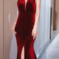 Robe de bal de princesse bustier à volants en satin long, robe de soirée C8117