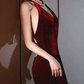 Robe de bal de princesse bustier à volants en satin long, robe de soirée C8117