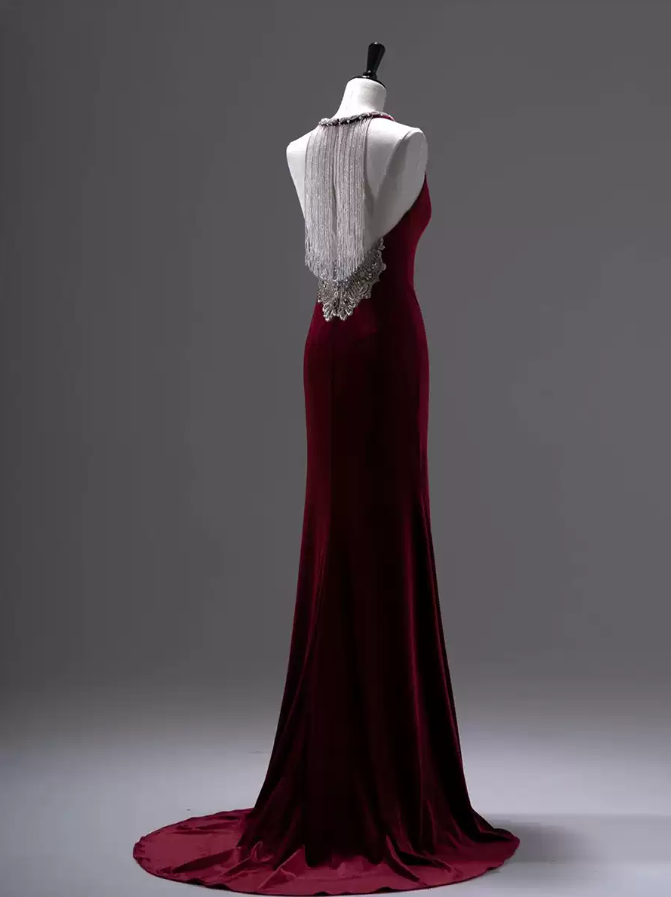 Robe de bal de princesse bustier à volants en satin long, robe de soirée C8117