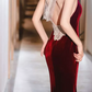 Robe de bal de princesse bustier à volants en satin long, robe de soirée C8117