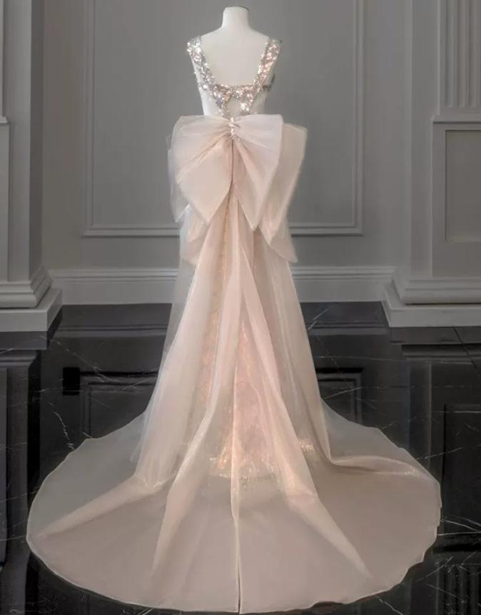 Robe de bal de princesse bustier à volants en satin long, robe de soirée C8117