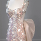 Robe de bal de princesse bustier à volants en satin long, robe de soirée C8117