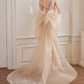 Robe de bal de princesse bustier à volants en satin long, robe de soirée C8117