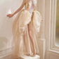 Lovely Halter Neck Sequins Pink Homecoming Dress With Bow Train Beaded Sheath Birthday Dress C8967