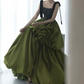 Vintage Spaghetti Straps Black & Green Prom Dress Sequins Lace Tiered A-Line Evening Dress C8968