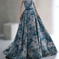 Robe de bal de princesse bustier à volants en satin long, robe de soirée C8117