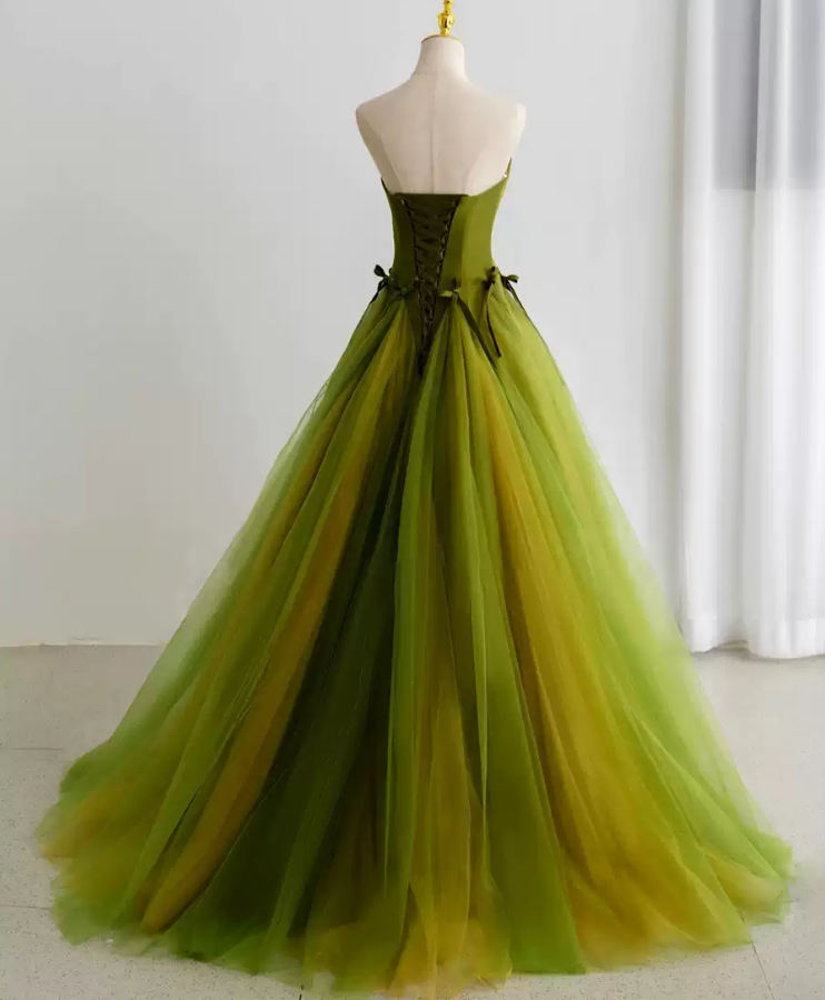 Robe de bal de princesse bustier à volants en satin long, robe de soirée C8117