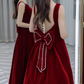 Robe de bal de princesse bustier à volants en satin long, robe de soirée C8117