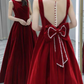 Robe de bal de princesse bustier à volants en satin long, robe de soirée C8117