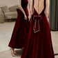 Robe de bal de princesse bustier à volants en satin long, robe de soirée C8117