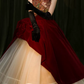 Vintage Strapless Red Prom Dress Floral Bodice Tulle A-Line Evening Dress C8982