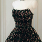 Robe de bal de princesse bustier à volants en satin long, robe de soirée C8117