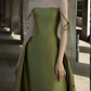 Robe de bal de princesse bustier à volants en satin long, robe de soirée C8117