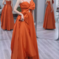 Robe de bal de princesse bustier à volants en satin long, robe de soirée C8117