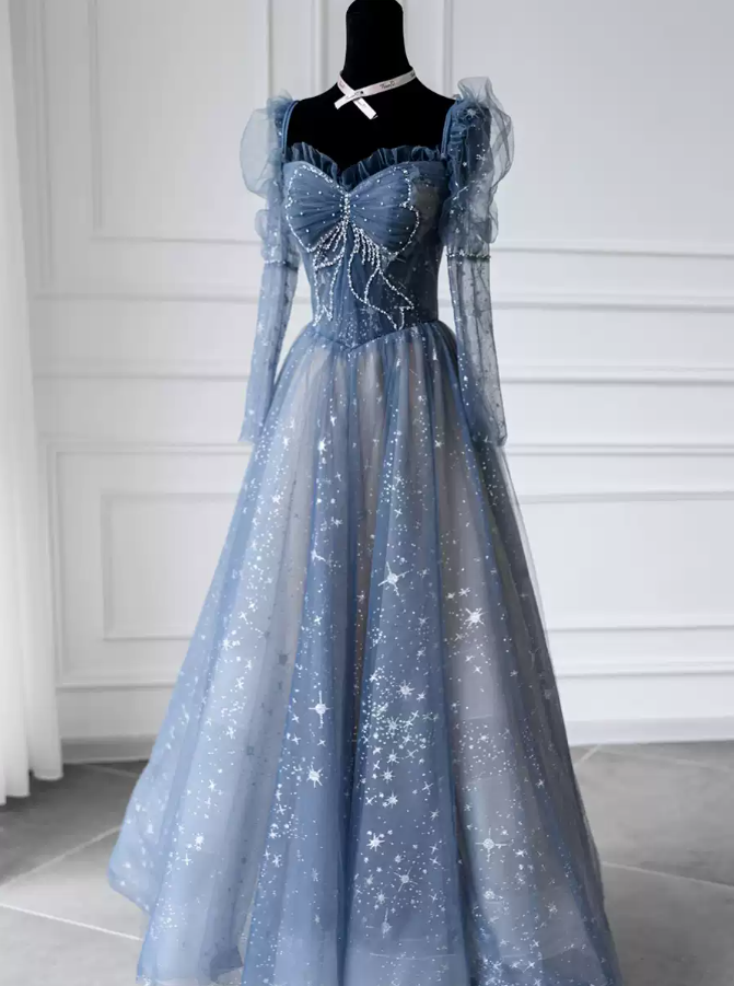 Robe de bal de princesse bustier à volants en satin long, robe de soirée C8117