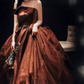 Classical Strapless Brown Prom Dress Satin Tulle A-Line Evening Dress C9004