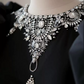 Romantic Beading Black Prom Dress Short Sleeve A-Line Evening Dress C9005