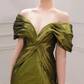 Robe de bal de princesse bustier à volants en satin long, robe de soirée C8117