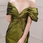 Robe de bal de princesse bustier à volants en satin long, robe de soirée C8117