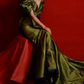 Robe de bal de princesse bustier à volants en satin long, robe de soirée C8117