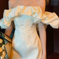 Sleek Ruffled Off-Shoulder Homecoming Dress Satin Sheath Birthday Dress C9012