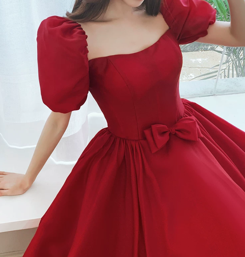 Robe de bal de princesse bustier à volants en satin long, robe de soirée C8117