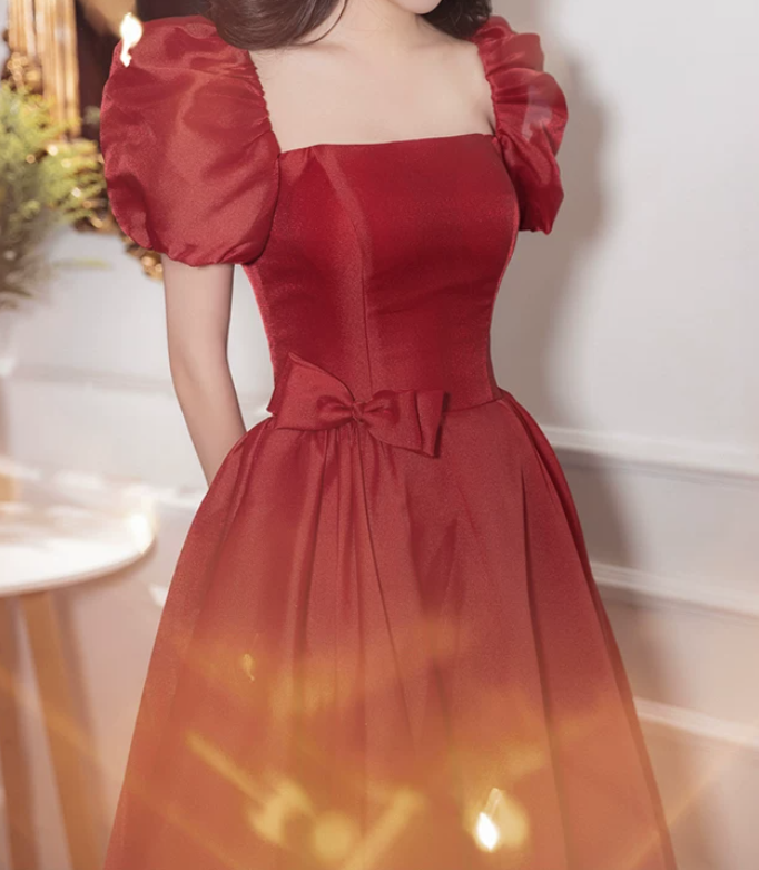 Robe de bal de princesse bustier à volants en satin long, robe de soirée C8117