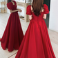 Robe de bal de princesse bustier à volants en satin long, robe de soirée C8117