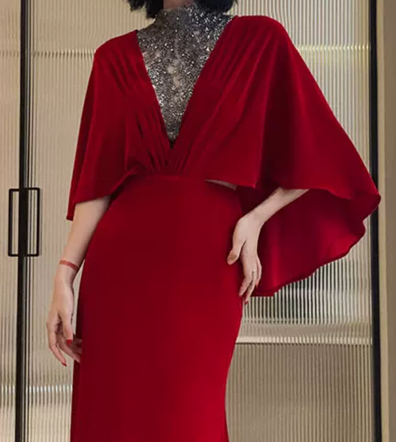 Robe de bal de princesse bustier à volants en satin long, robe de soirée C8117