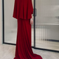 Robe de bal de princesse bustier à volants en satin long, robe de soirée C8117
