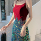 Robe de bal de princesse bustier à volants en satin long, robe de soirée C8117