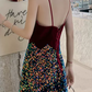 Robe de bal de princesse bustier à volants en satin long, robe de soirée C8117