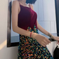 Robe de bal de princesse bustier à volants en satin long, robe de soirée C8117