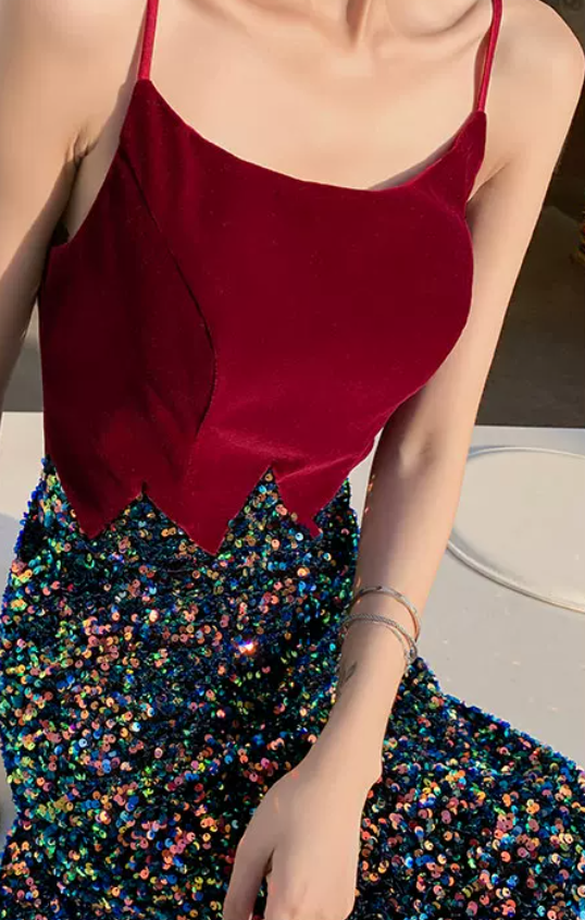 Robe de bal de princesse bustier à volants en satin long, robe de soirée C8117