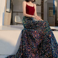 Robe de bal de princesse bustier à volants en satin long, robe de soirée C8117