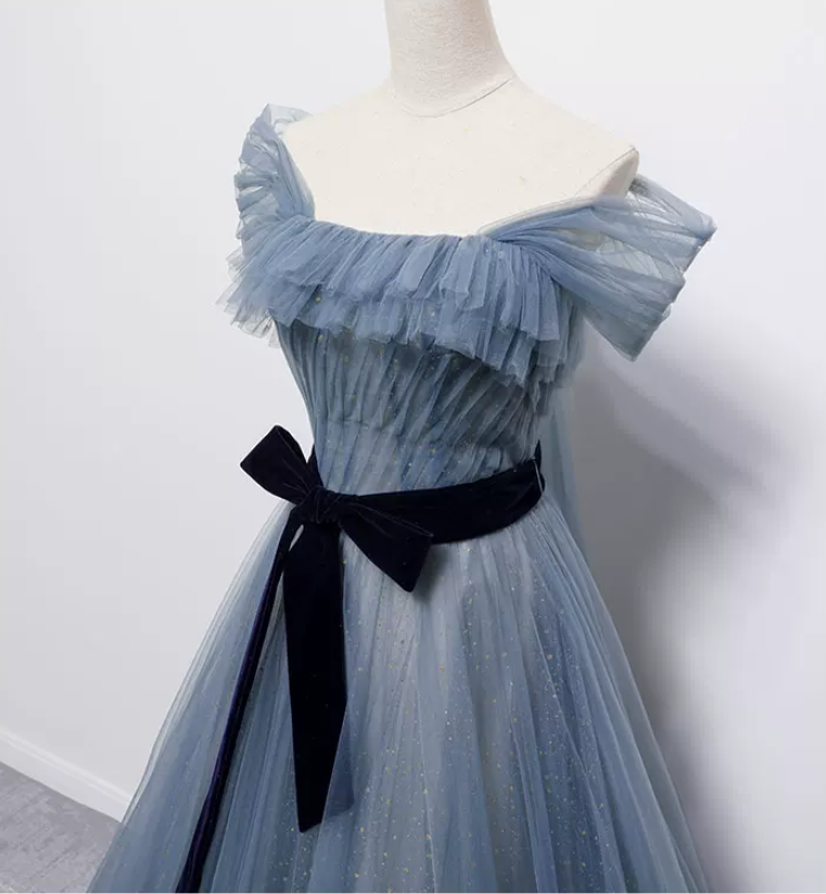 Robe de bal de princesse bustier à volants en satin long, robe de soirée C8117