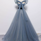 Robe de bal de princesse bustier à volants en satin long, robe de soirée C8117
