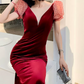 Robe de bal de princesse bustier à volants en satin long, robe de soirée C8117