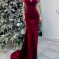 Robe de bal de princesse bustier à volants en satin long, robe de soirée C8117